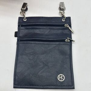 Hip Klips Black Leather Crossbody Bag MCB7459S